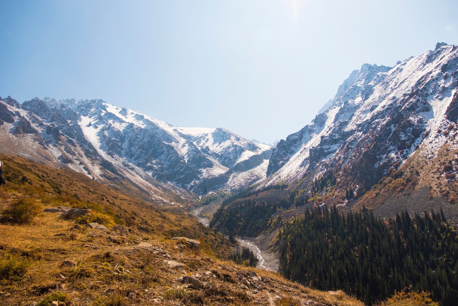 The glacial valley of Ala-Archa National Park south of Bishkek, Kyrgyzstan
