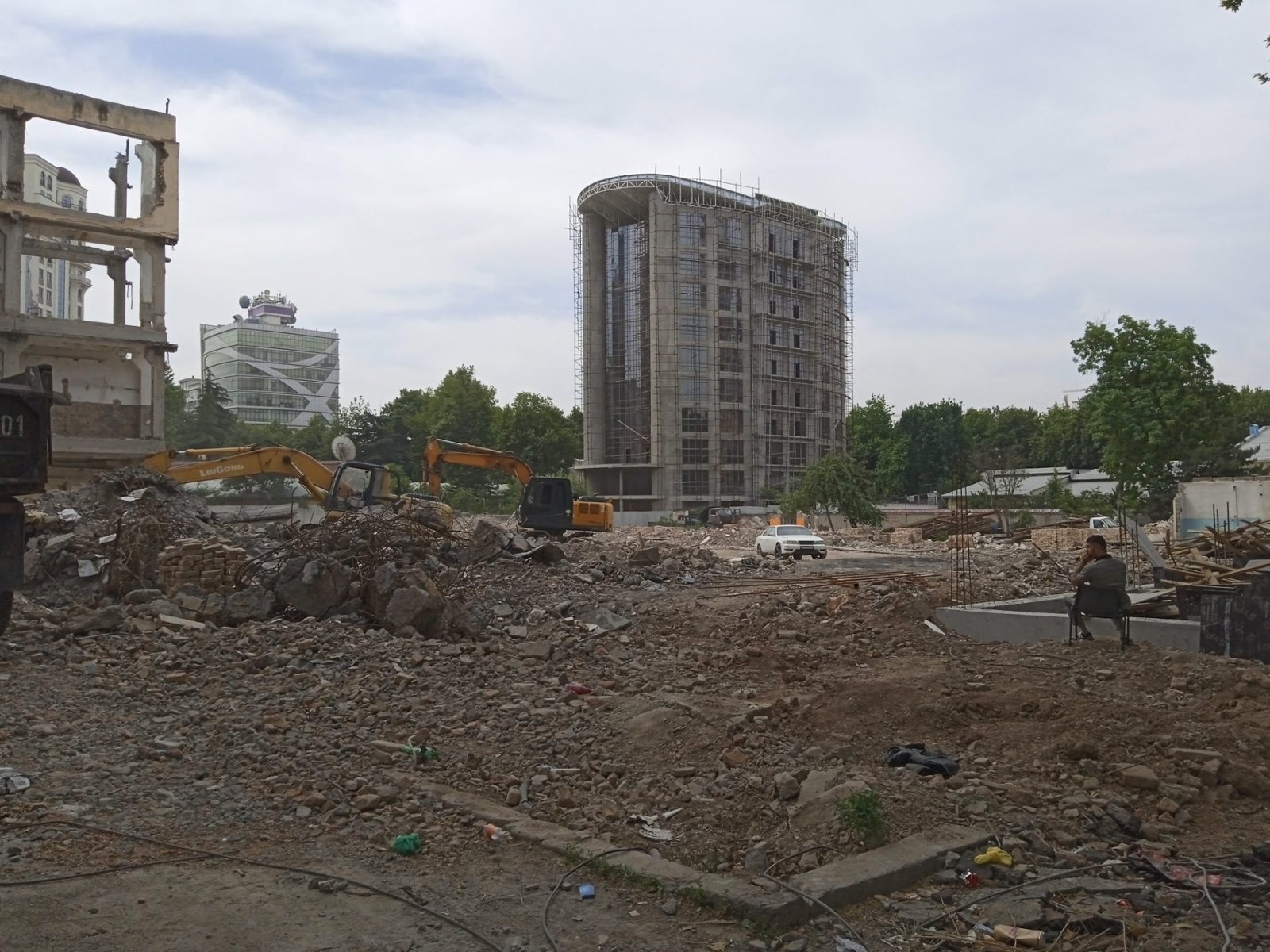 Buildings in central Dushanbe, the capital of Tajikistan