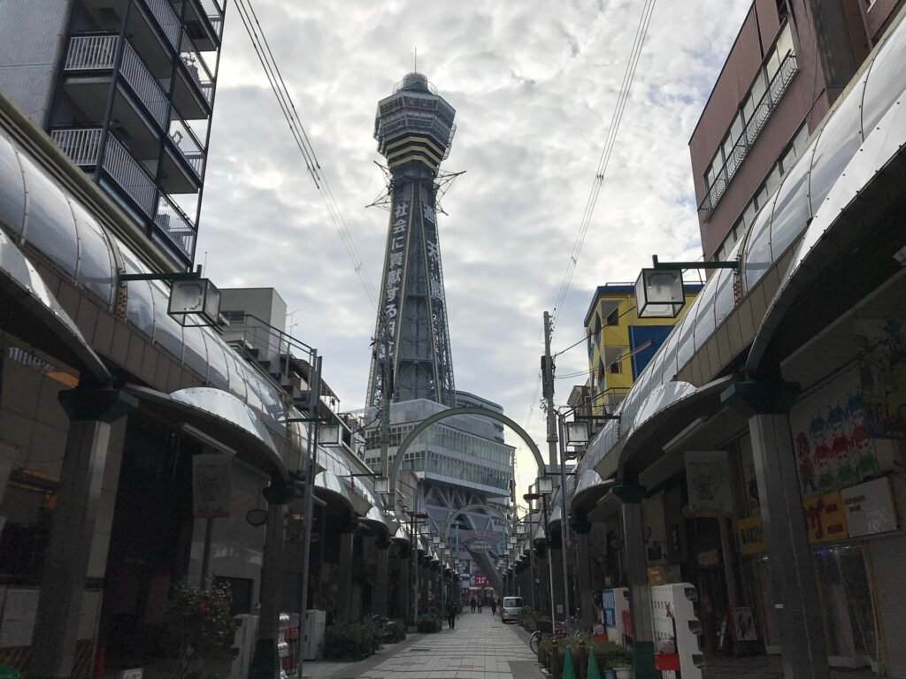 Tsutenkaku tower in Shinsekai, Osaka