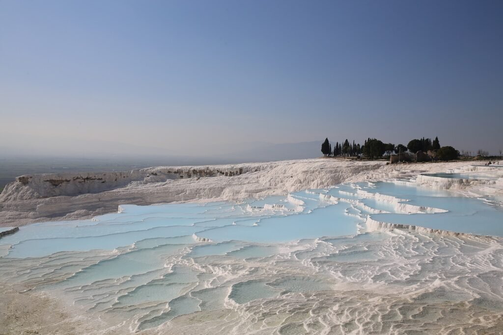 The travertine terraces at Pamukkale