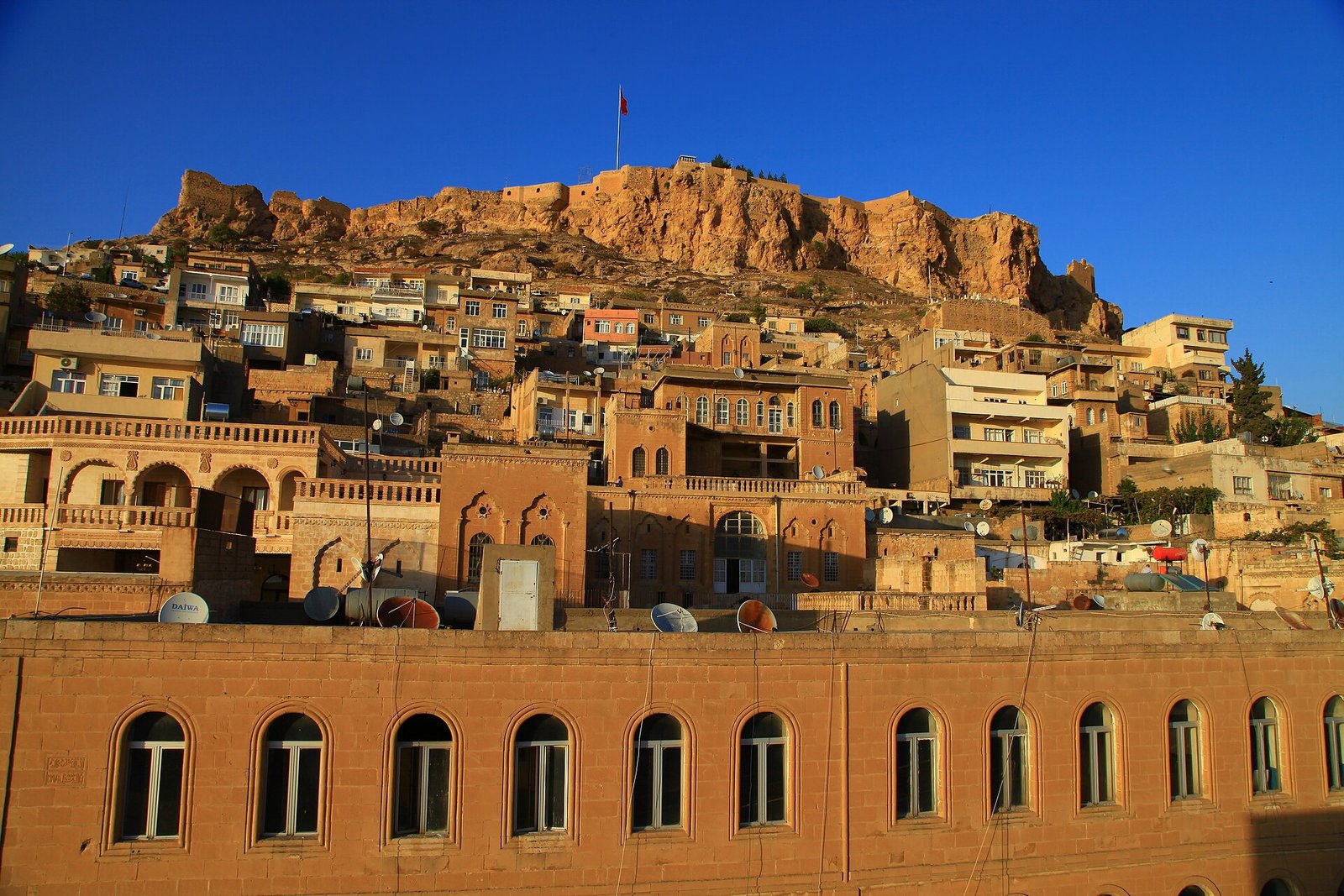 The old city of Mardin stacked on its hillside