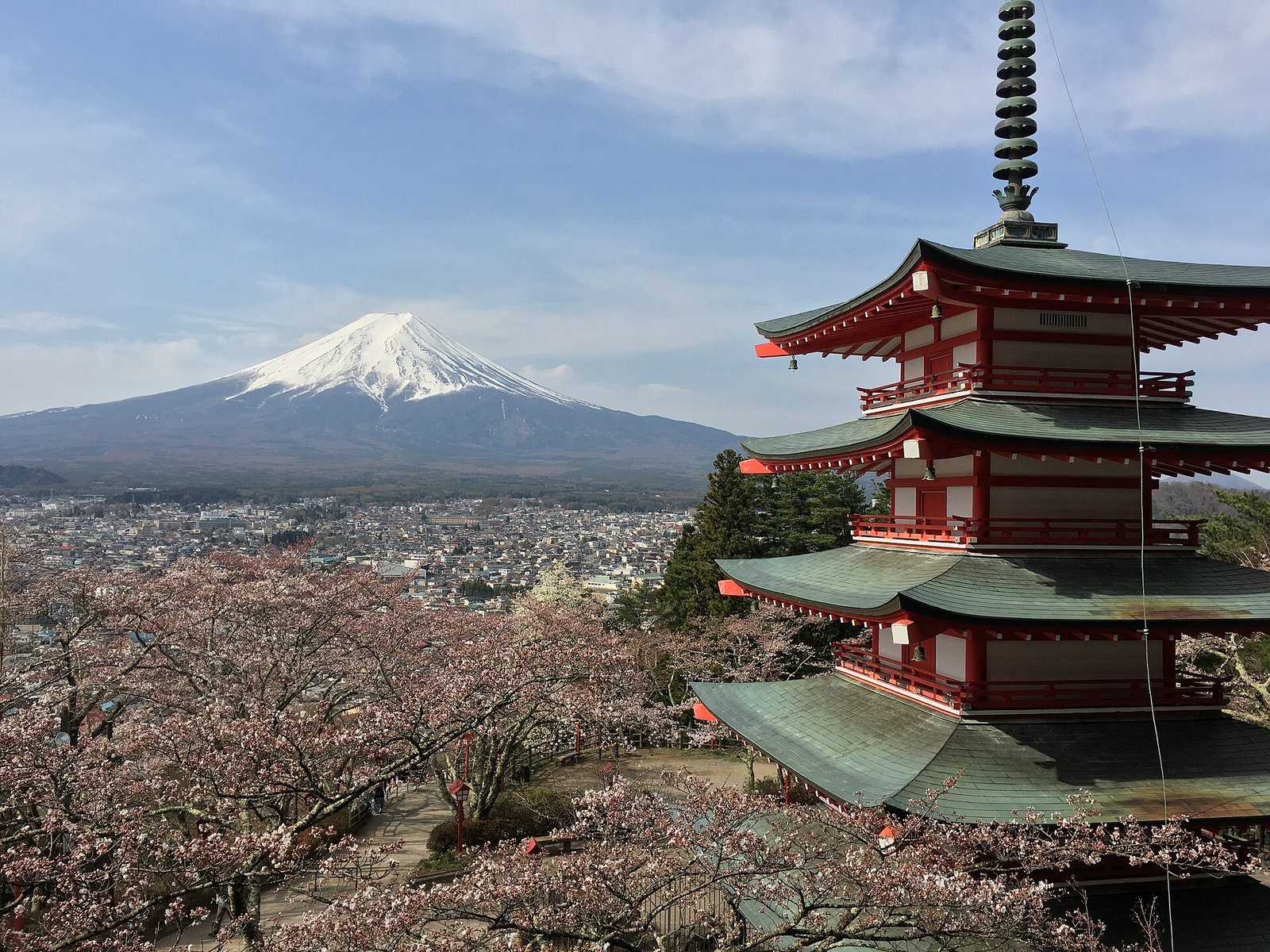 Mount Fuji seen from the Chureito Pagoda