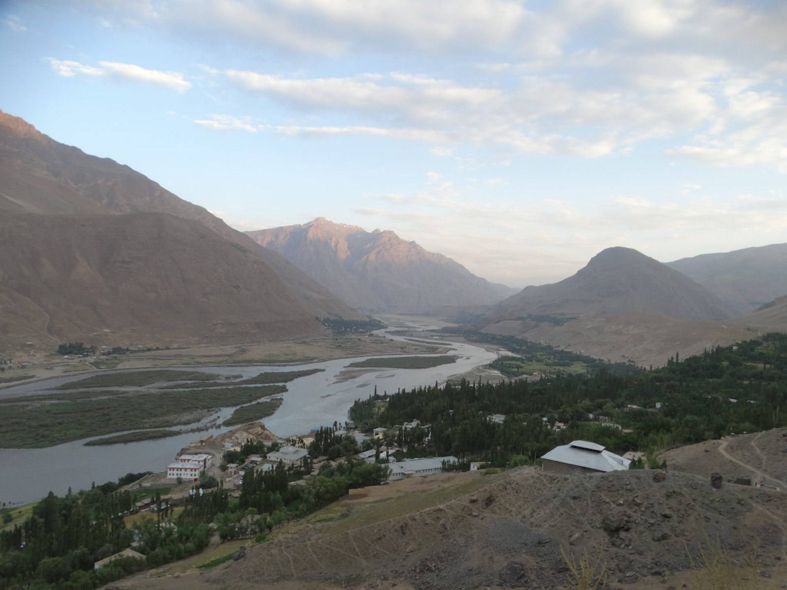 The Panj river valley that forms the border between Tajikistan and Afghanistan